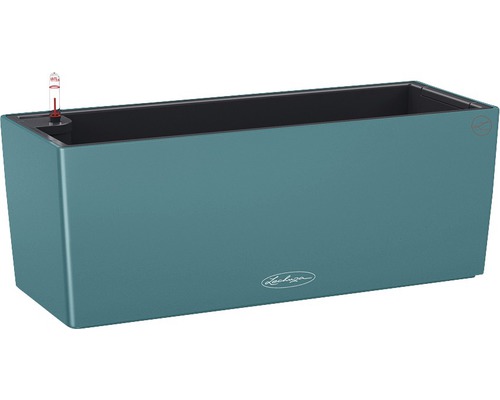 Jardinière Lechuza Balconera Color 50 bleu pétrole Bac à fleurs avec système d''irrigation et indicateur de niveau d''eau