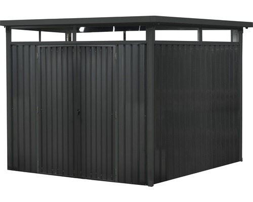 Abri de jardin avec imposte 290 x 245 cm anthracite