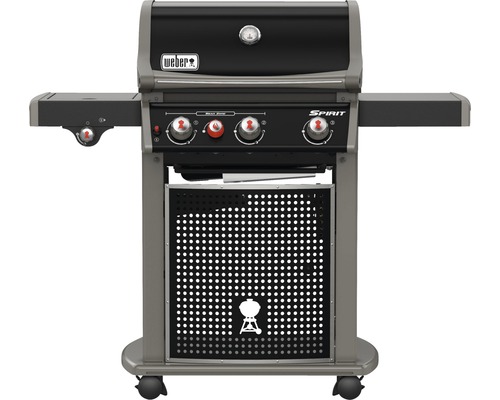Barbecue à gaz Weber Spirit E330 Classic noir argent 3 brûleurs noir avec Sear Zone Barbecue à gaz Weber Spirit avec trois brûleurs et surfaces de rangement
