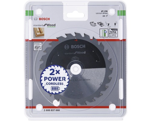 Bosch Standard for Wood Kreissägeblatt, Durchmesser 136 Millimeter