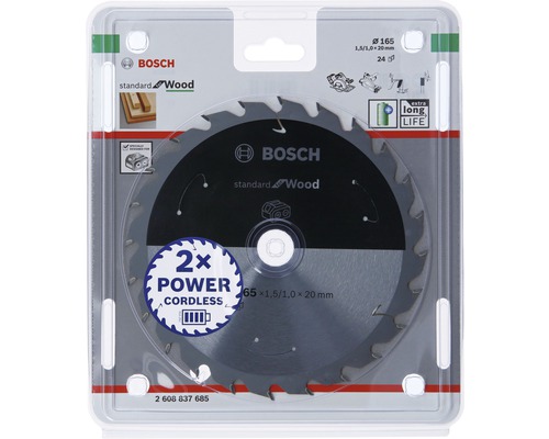 Bosch Sägeblatt Standard for Wood, Durchmesser 165 Millimeter