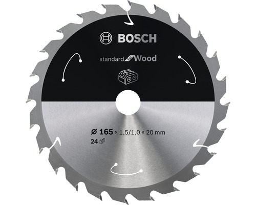 Lame de scie circulaire pour scie sans fil Standard for Wood, 165x1,5-1x20, 24 dents