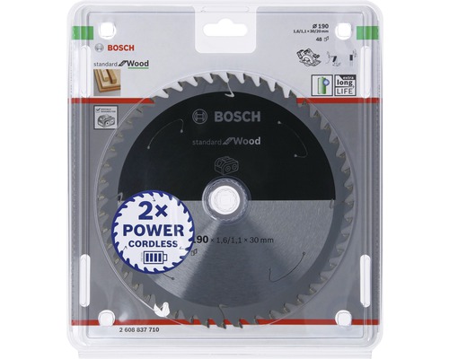 Bosch Kreissägeblatt Standard for Wood, Durchmesser 190 Millimeter