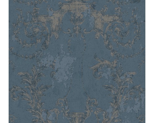 Papier peint intissé 37648-5 History of Art ornement bleu Papier peint avec ornements et effet vintage