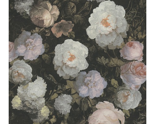 Papier peint intissé 37650-5 History of Art fleurs rose Papier peint à fleurs avec motif roses et hortensias