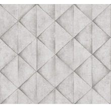 Papier peint à motif géométrique en losanges, aspect béton
