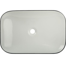 Vasque à poser cuandO 60 x 40 cm blanc/noir-thumb-2