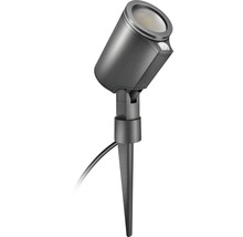 Spot de jardin à capteur LED Steinel 7,9 W 512 lm 3000 K blanc chaud h 369 mm Spot Garden SC anthracite réglable via Bluetooth et appli