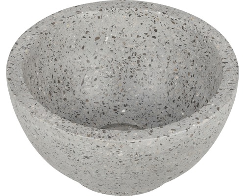 Aufsatzwaschbecken Differnz Ruz 23 x 23 cm Terrazzo grau grün matt 36.102.11