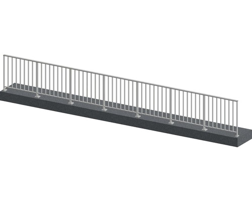 Kit complet de garde-corps Pertura Triton anthracite en G aluminium pour montage au sol 7 m Kit complet de garde-corps Pertura Triton anthracite en G aluminium pour montage au sol 7 m
