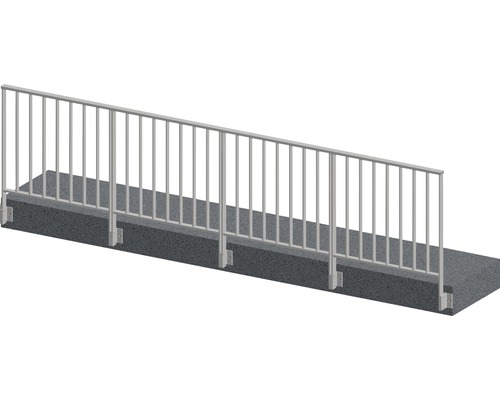 Kit complet de garde-corps Pertura Triton anthracite en G aluminium pour montage latéral 4 m Kit complet de garde-corps Pertura Triton anthracite en G aluminium pour montage latéral 4 m