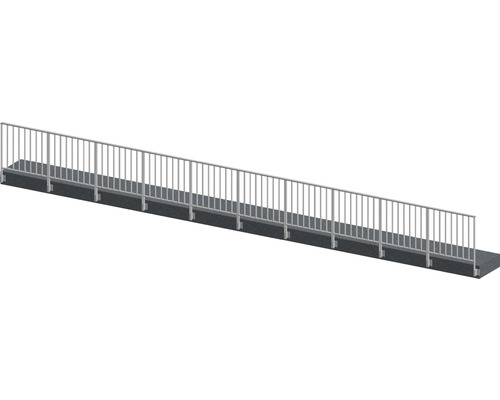Pertura Geländer-Komplettset Triton anthrazit G-Form Aluminium für Seitenmontage 10 m Pertura Geländer-Komplettset Triton anthrazit G-Form Aluminium für Seitenmontage 10 m