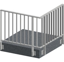 Garde-corps de balcon métallique sur béton