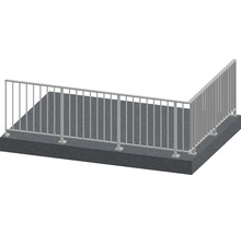 Garde-corps sur surface en béton