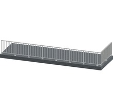 Illustration d''un garde-corps en aluminium pour l''extérieur.