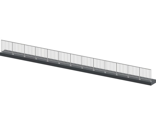 Kit complet de garde-corps Pertura Triton anthracite en G aluminium pour montage au sol 13 m Kit complet de garde-corps Pertura Triton anthracite en G aluminium pour montage au sol 13 m