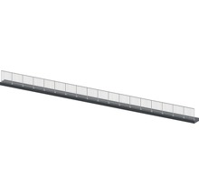 Illustration einer Gartenbrücke mit Geländer