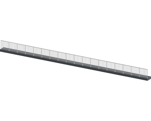 Kit complet de garde-corps Pertura Triton anthracite en G aluminium pour montage au sol 18 m Kit complet de garde-corps Pertura Triton anthracite en G aluminium pour montage au sol 18 m