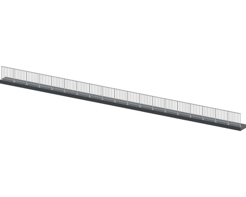Kit complet de garde-corps Pertura Triton anthracite en G aluminium pour montage au sol 19 m Longue passerelle piétonne avec rambarde