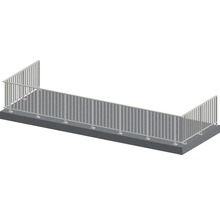Metallgeländer auf einer Mauer