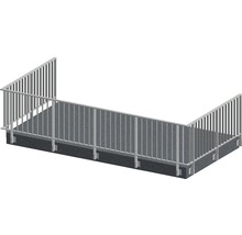 Balkon mit Geländer