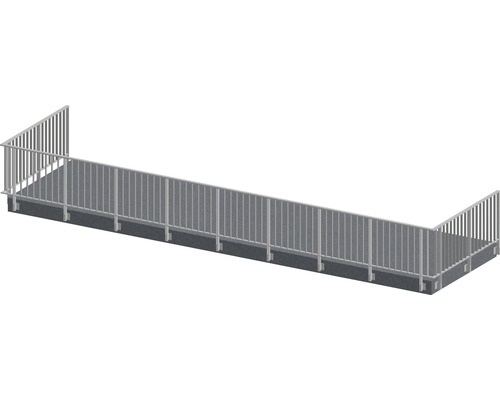 Pertura Geländer-Komplettset Triton anthrazit U-Form Aluminium für Seitenmontage 13 m Pertura Geländer-Komplettset Triton anthrazit U-Form Aluminium für Seitenmontage 13 m