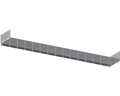Pertura Geländer-Komplettset Triton anthrazit U-Form Aluminium für Seitenmontage 19 m Pertura Geländer-Komplettset Triton anthrazit U-Form Aluminium für Seitenmontage 19 m