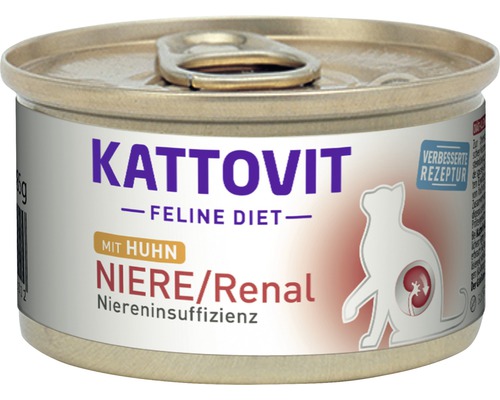 Pâtée pour chats KATTOVIT reins/système urinaire au poulet 85 g