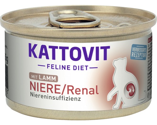 Pâtée pour chats KATTOVIT reins/système urinaire à l'agneau 85 g