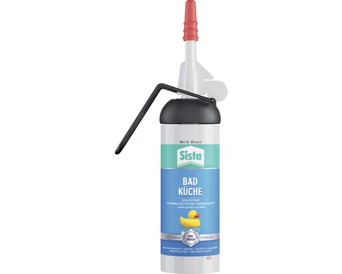Silicone Sista salle de bains et cuisine Spender blanc 100 ml Mastic Sista Bain Cuisine pour salle de bain et cuisine