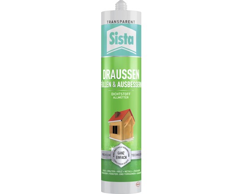 Mastic Sista pour extérieur, transparent