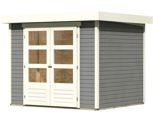 Abri de jardin avec double porte et fenêtres