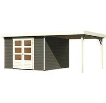 Gartenhaus Karibu Kodiak 6 inkl. Dachanbau 558 x 331 cm terragrau