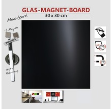 Tableau magnétique en verre noir 30x30 cm-thumb-1