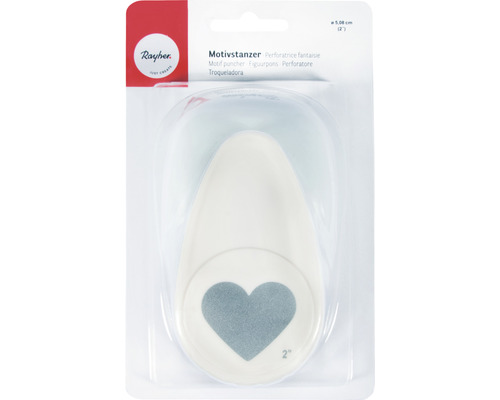 Rayher Motivstanzer mit Herzmotiv, circa 5 Zentimeter Durchmesser