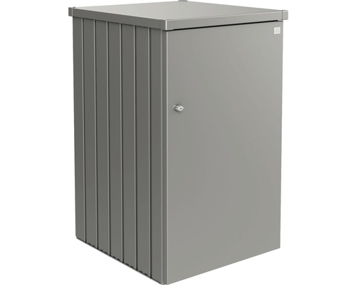 Mülltonnenbox Biohort Alex Variante 2 80 x 88 x 129 cm quarzgrau Metall Gartenbox mit Tür für den Aussenbereich