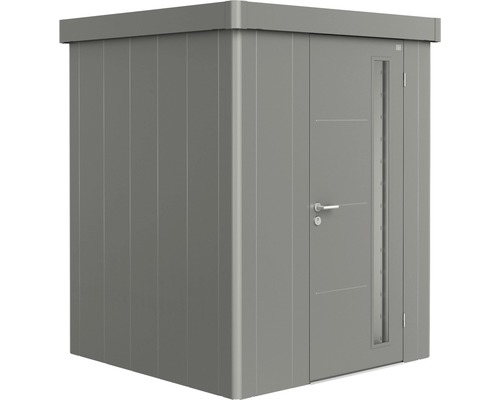 Remise à outils biohort Neo 1A porte standard 180 x 180 cm gris quartz métallique