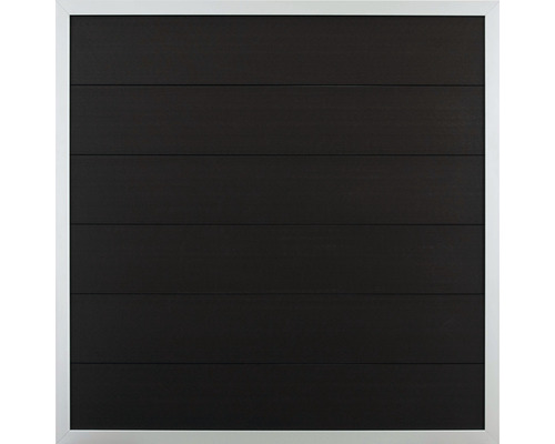 Élément de clôture Novara cadre argent 180x180 cm anthracite