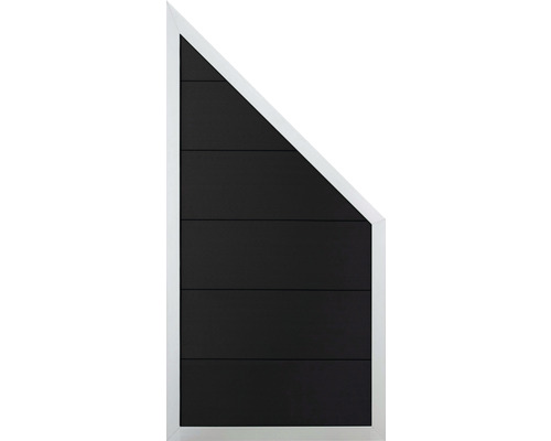 Élément de clôture Novara 90x180/90 cm anthracite cadre argent