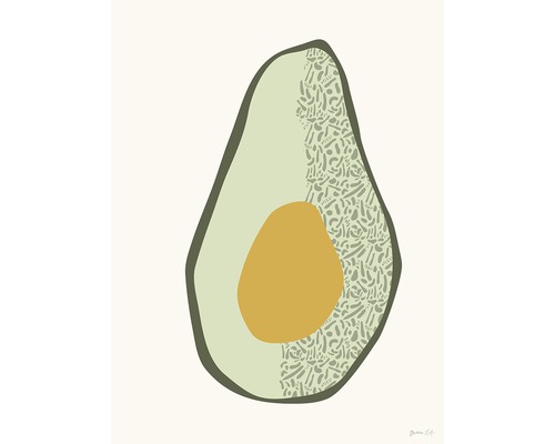 Kunstdruck Avocado 18x24 cm