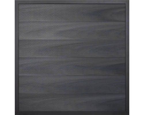 Élément principal GroJa Novara prémonté sans poteaux cadre anthracite 180 x 180 cm gris pierre