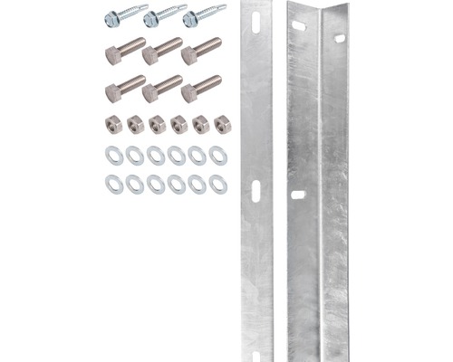 Kit de barre de fixation pour panneau rigide double fil galvanisé à chaud, avec 80 vis