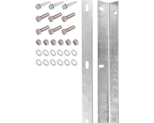 Kit de barre de fixation pour panneau rigide double fil galvanisé à chaud, avec 140 vis-0