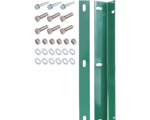 Kit de barre de fixation pour panneau rigide double fil vert, avec 100 vis