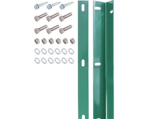 Kit de barre de fixation pour panneau rigide double fil vert, avec 160 vis