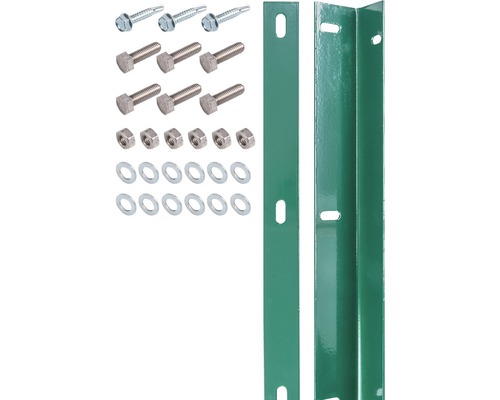Kit de barre de fixation pour panneau rigide double fil vert, avec 200 vis-0