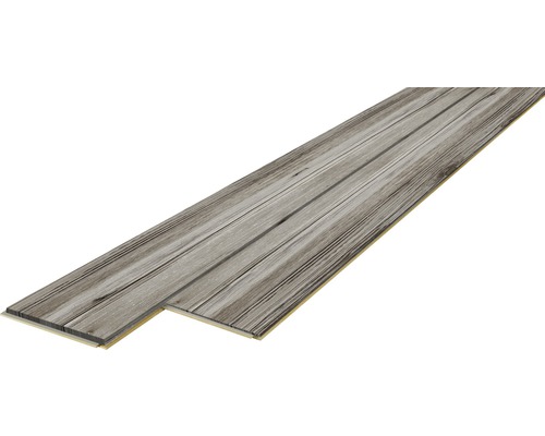 Dekorpaneel 3D Nivello Appenzeller Fichte grau 10/14x130x1190 mm Paneele in Holzoptik für den Innenbereich