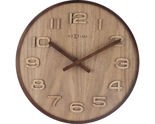 Wanduhr Wood Wood Medium Holz braun Ø 35 cm