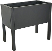 Metall-Hochbeet auf Stelzen videx Orto Premium 90 x 50 x 80 cm, hochwertige Ausführung 2 mm Wandstärke anthrazit pulverbeschichtet