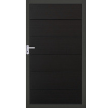 Porte intérieure moderne avec lignes horizontales et poignée de porte